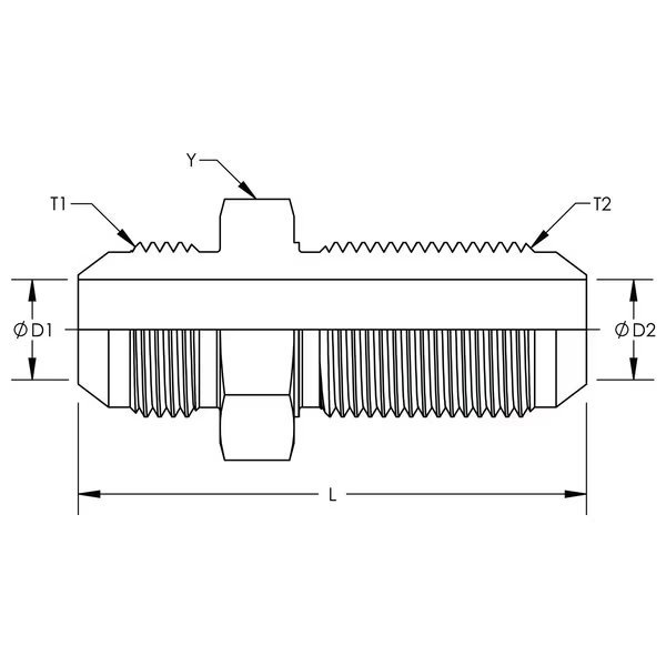 JIC Bulkhead Union Elbow 90° Stainless Steel, World Wide Fittings, Mfr#: 2701X06X06SS